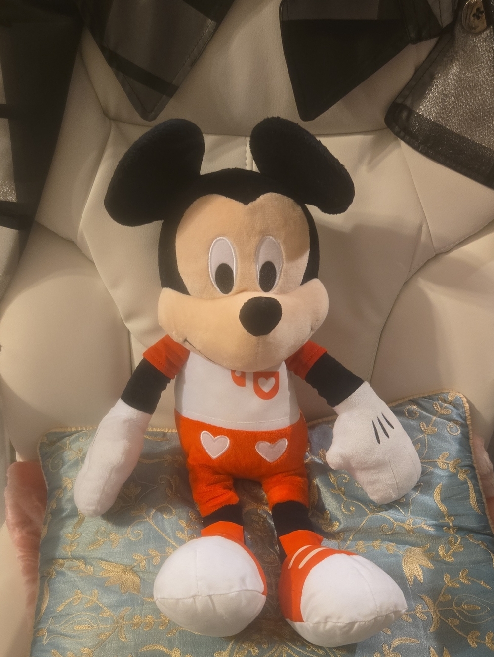 Classic Black & Red Mickey-Style Plush Toy Valentines Day MICKEY  - Kids Toys